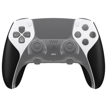 PlayVital Anti-Skid Sweat-Absorbent Controller Grip for ps5 Edge Wireless Controller, Professional Textured Soft PU Handle Grips Anti Sweat Protector for ps5 Edge Controller - Black