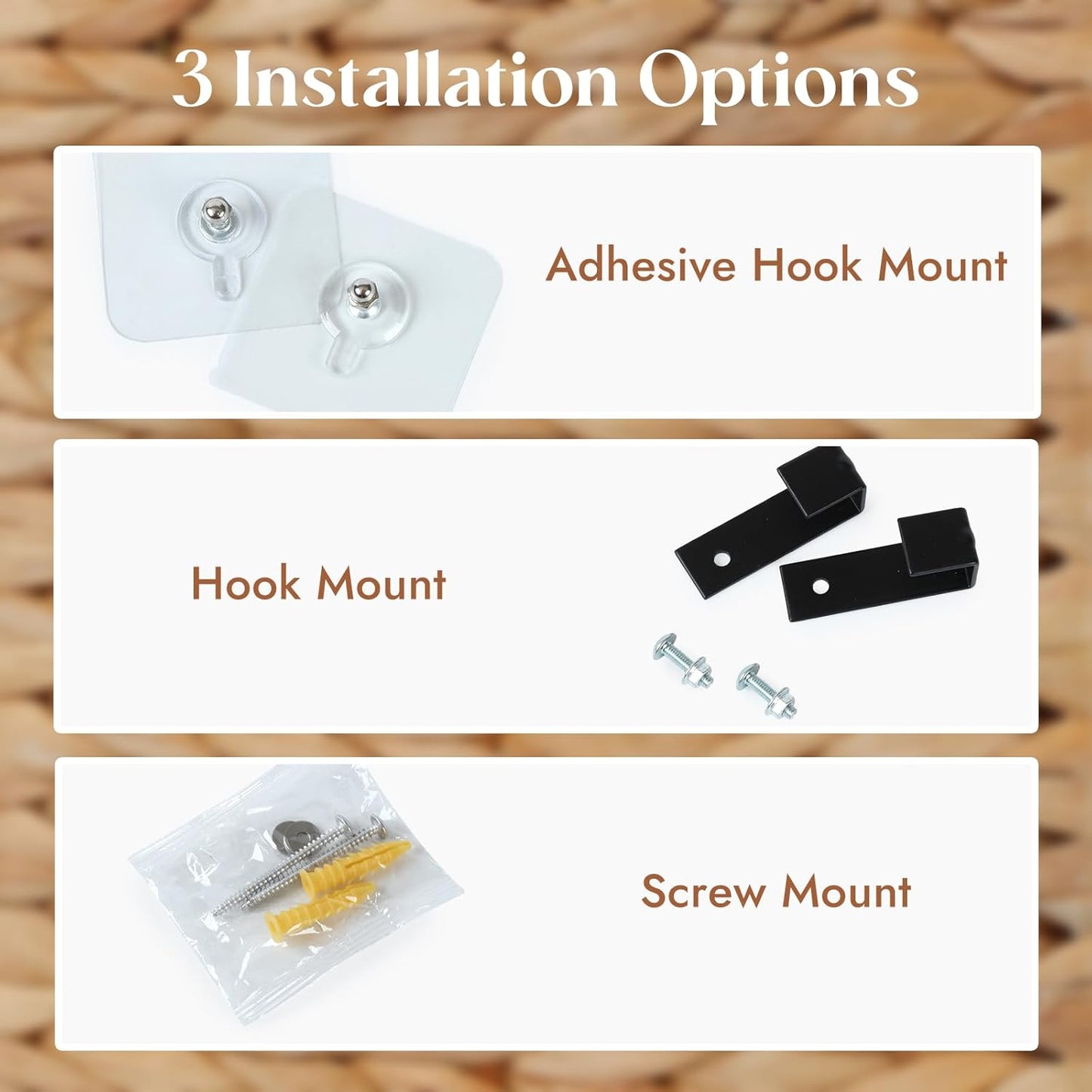 Countertop YANGQIHOME Trash Bag Dispenser with Lid, Water Hyacinth Plastic Bag Holder & Grocery Bag Holder for Kitchen