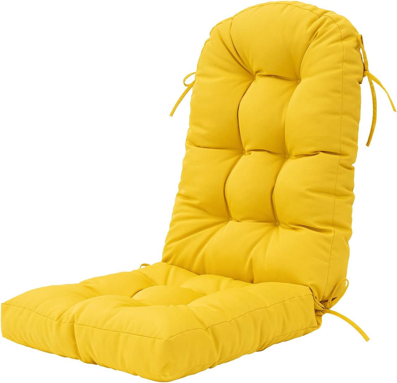 49x19in,Yellow Outdoor Rocking Chair Cushion for Adirondack Chair, High Back Patio Outdoor Seat Chair Cushion