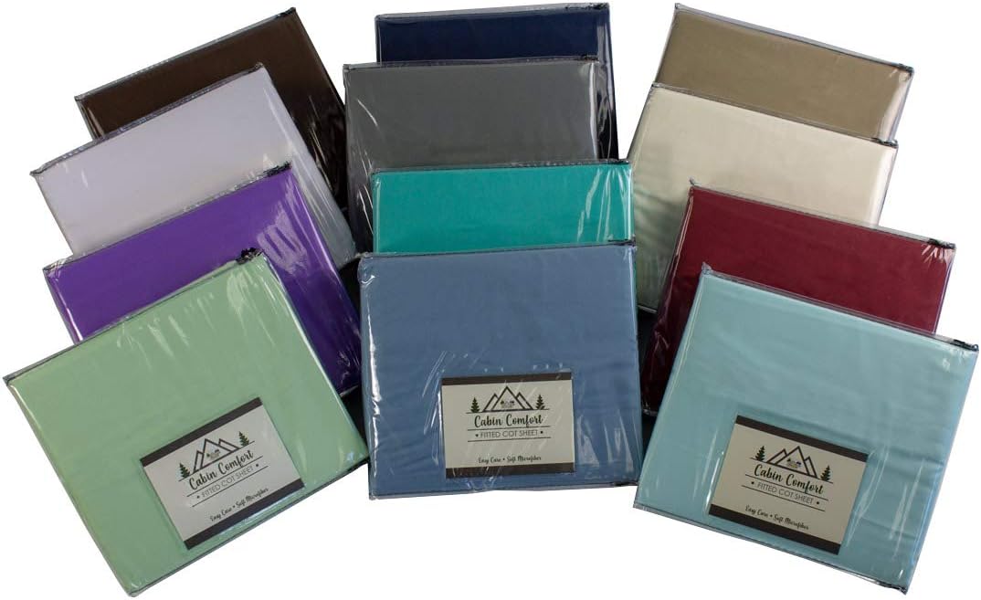 Cabin Comfort Cot Sheet for Camping and RV Cots - Fits All Cot Size Beds Comfortably, 72 x 28 Inches, Super Soft (1