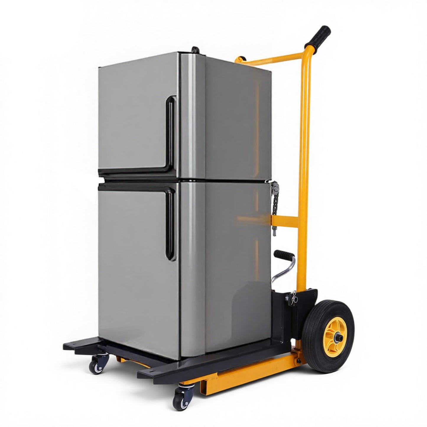 Mini Forklift Foldable Transport Lifting Cart with Swivel Wheels Portable Pallet Jack Table Cart Wear Resist for Household Warehouse Factory