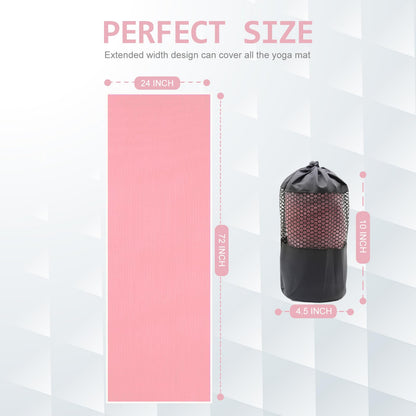Eunzel Hot Yoga Towel - Microfiber Non Slip Yoga Mat Towel with Grip Dot Sweat Absorbent Towel for Hot Yoga, Pilates and Fitness 72" x 24", Dark Cyan/Orange