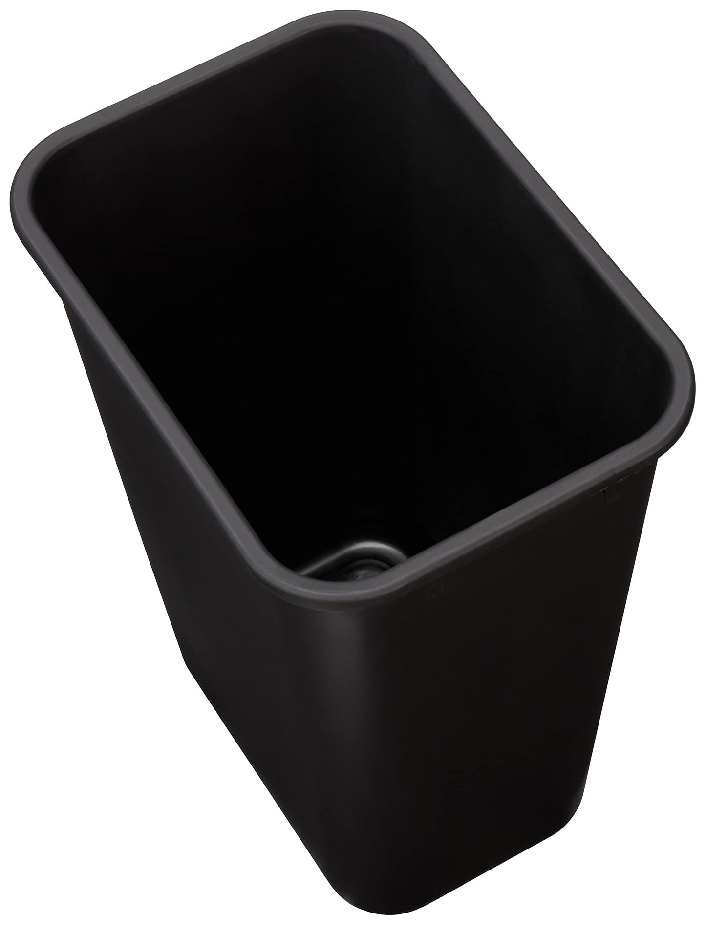 Amazon Basics Rectangular Commercial Office Wastebasket, Easy to Clean, Space-Saving, 10 Gallon, Black