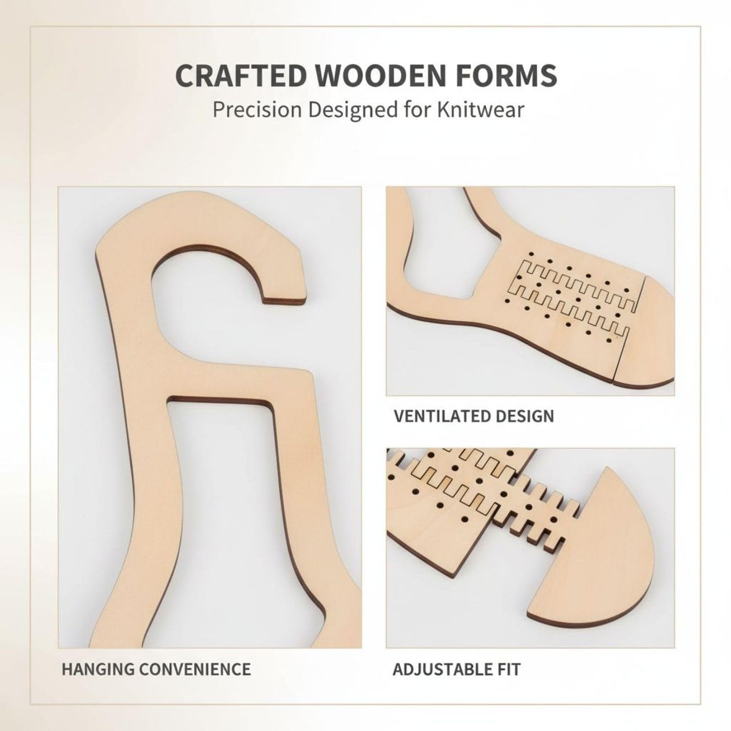 byepica 4pcs Sock blockers for Knitting, Adjustable Sock Stretcher, Wooden Stretcher Blocker for Knitting Sock Sizing Ruler Tool with Aesthetic Shape Design