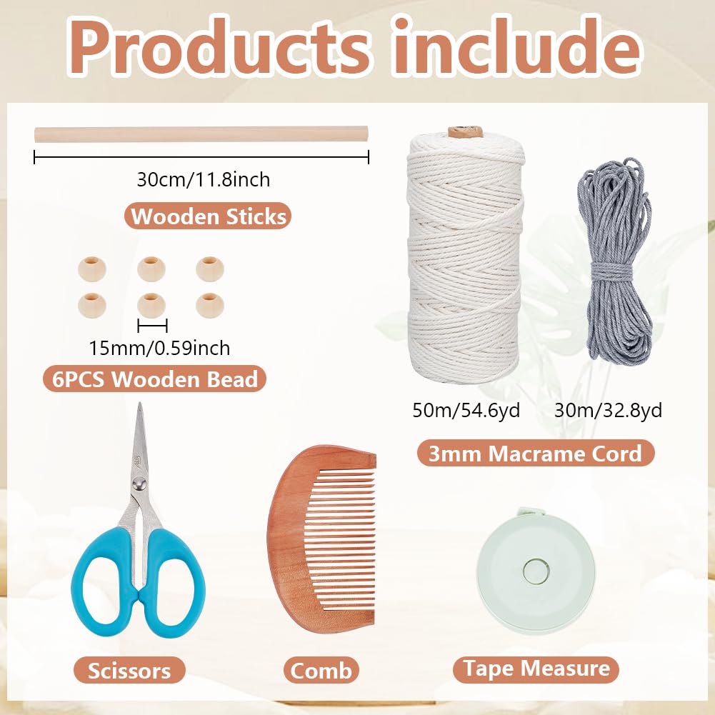 ORIGACH DIY Macrame Feather Wall Hanging Kit Boho White and Dark Gray Feather Tapestry Macrame Kit for Adults Beginner Handmade Rustic Macrame Feathers Leaf Wall Hanger Decor for Living Room Bedroom