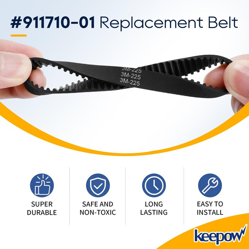KEEPOW DC17 Replacement Belt Part 911710 01 02 Compatible with Dyson DC17 Animal Absolute Vacuum Cleaner, 4 Pack