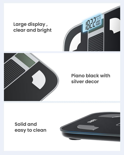 RENPHO Smart Scale for Body Weight, Digital Bathroom Scale BMI Weighing Bluetooth Body Fat Physician Scale, Body Composition Monitor Health Analyzer with Smartphone App, 400 lbs - Elis 1