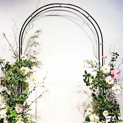 Green Rose Arch for Ceremony and Wedding Decoration Metal Outdoor & Indoor Trellis for Climbing Plants Weatherproof & Easy Assembly 2.4M Wide x 2.2M High Reconfigurable Design for