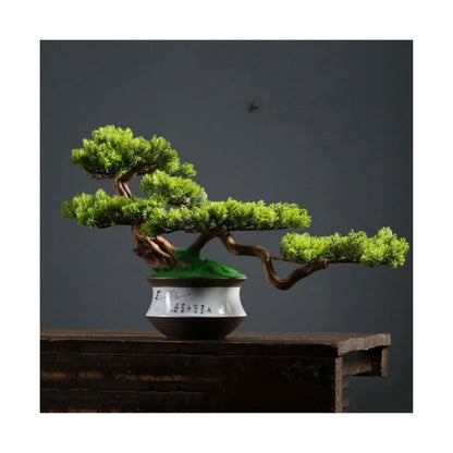 XJOYSL7921 Artificial Bonsai Artificial Bonsai Simulation Tree High-end Light Luxury Greenery Entrance Decoration Ornaments for Home Office