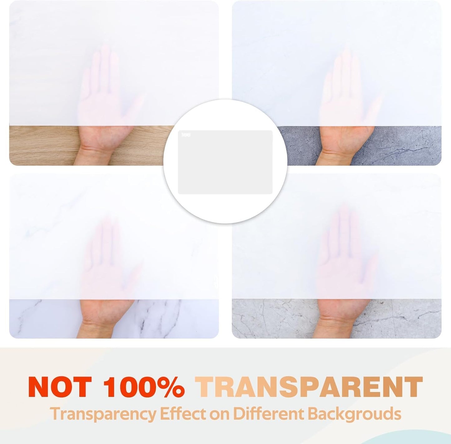 2MM Extra Thick Silicone Mats for Kitchen Counter Heat Resistant Mat, 23.6" x 15.7" Silicone Countertop Protector Matt Large Placemats, Silicon Craft Pad for Resin by Foepoge(2Pcs, Translucent)