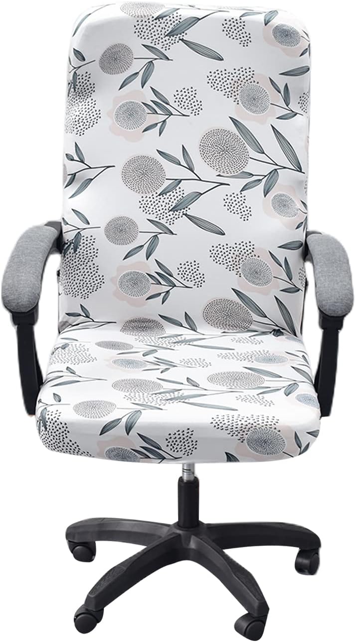 CRFATOP Stretch Computer Office Chair Cover with Durable Zipper, Universal High Back Chair Slipcover
