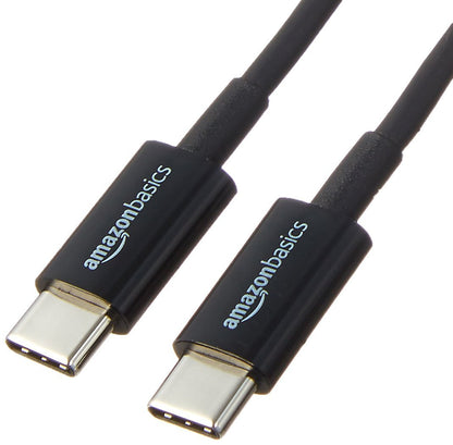 Amazon Basics USB-C to USB-C Fast Charger Cable, 480Mbps Speed, USB-IF Certified, for Fast Charging Apple iPhone 16/15, iPad, MacBook, Samsung Galaxy, Tablets, Laptops, 6 Foot, White