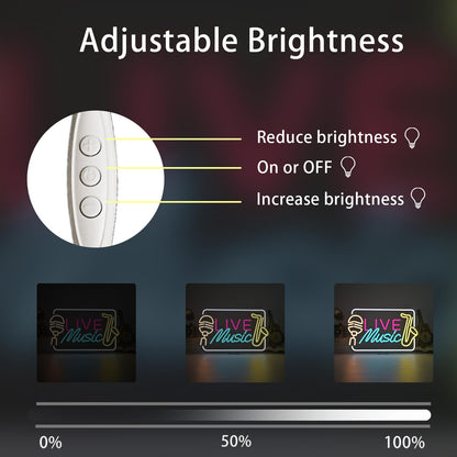 Horseneon Good Food Good Mood Neon LED Sign, Food Neon Signs for Wall Decor, Good Food Good Mood Neon Light with USB Powered for Snack Shop, Restaurant, Fast Food
