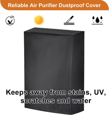 Dustproof Air Purifiers Cover for Storage, Universal Waterproof Cover for Home Appliances (Black)