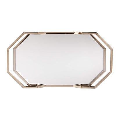 SEI Furniture Ari Art serving cart, Champagne with mirror (AMZ1102ZH)