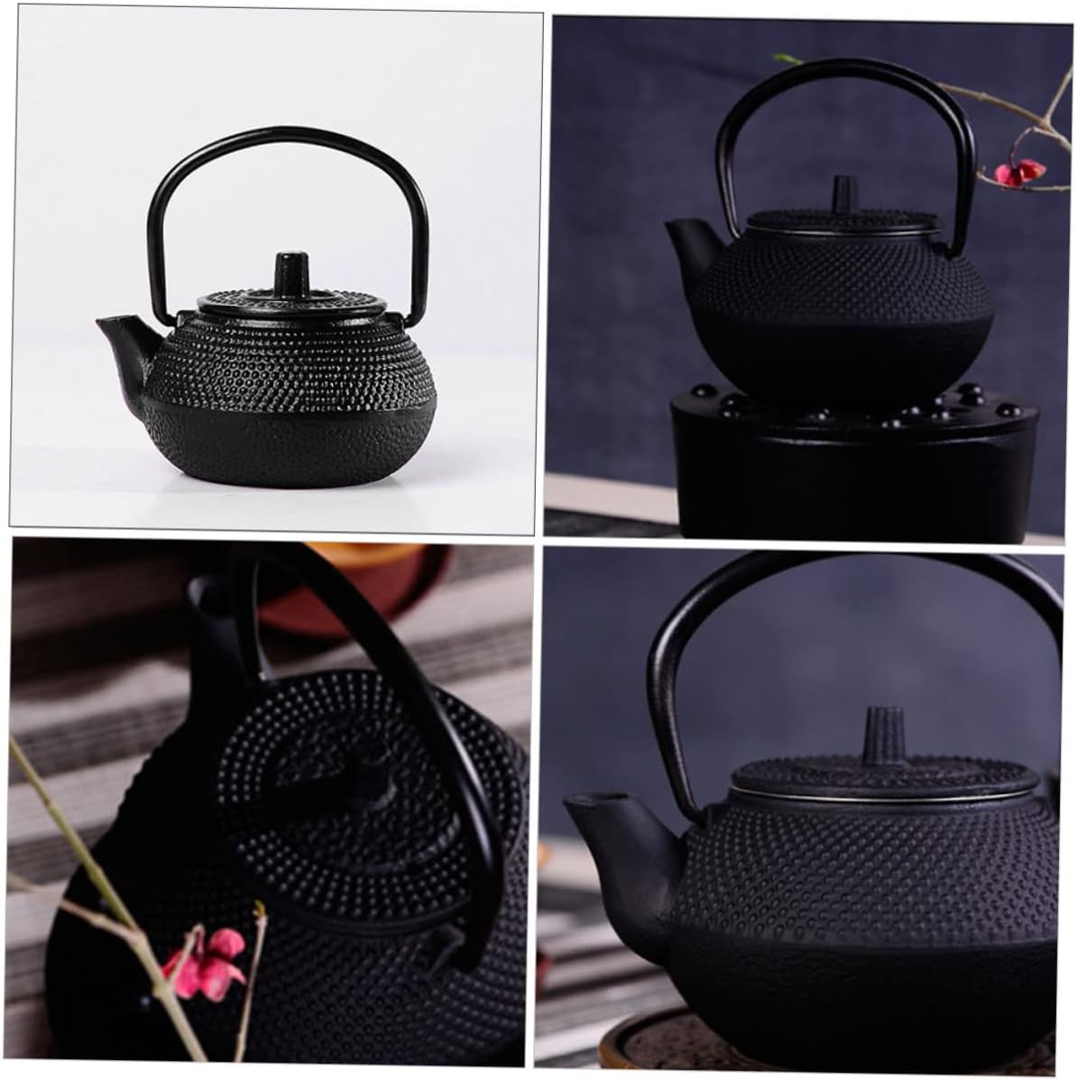 Hemoton Cast Iron Teapot Tea Set, Retro Metal Coffee Kettle for Stove Top, Mini Tea Kettle Optional Iron Kettle