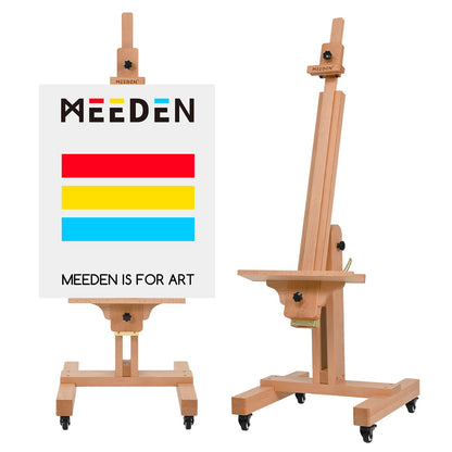 MEEDEN Large Art Easel for Painting: Solid Beech Wood Heavy Duty Artist Easel for Adults Beginner Painters - Professional Painting Easel with Tilts Flat can Holds Canvas Art Up to 71" for Art Studio