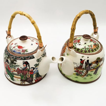 Angoily Rattan Teapot Handle Replacement for Japanese Ceramic Pot, Pottery Tea Pots, 3pcs Handle Accessories