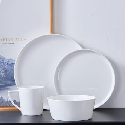 Stone Lain Madeline Formal Bone China Dinnerware Set 32 Piece Service for 8, White