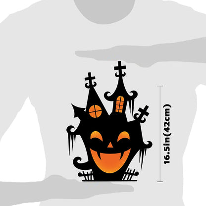 Extra Large Halloween Decorations Window Clings Decor, Spooky Witch Black Cat Pumpkin Silhouette Stickers, 4 Sheets