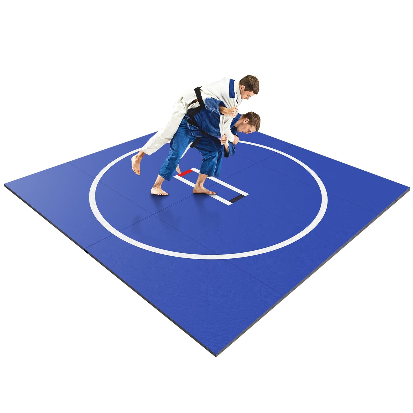 ETOYA Wrestling Mat 10'x10'/3 * 3m for Home Outdoor Indoor, 1.2" Thick Foldable XPE Jiu Jitsu Floor Exercise Mat for Martial Arts, MMA, Yoga, Kids Play & Gym Workouts