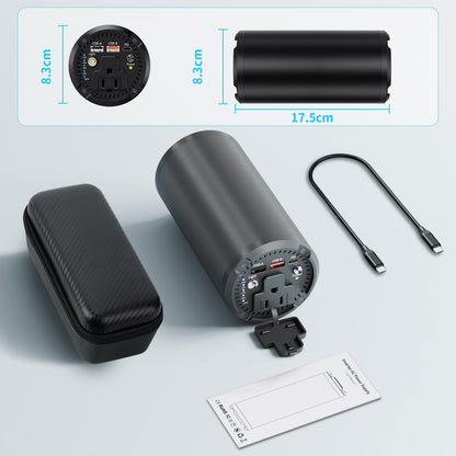 Portable Charger Laptop Power Bank With AC 100W Outlet,65W PD External Battery Pack Charger,Universal 98Wh/27000mAh lightweight Charger Power Station for Outdoor,travel,Camping,Home Office Emergency