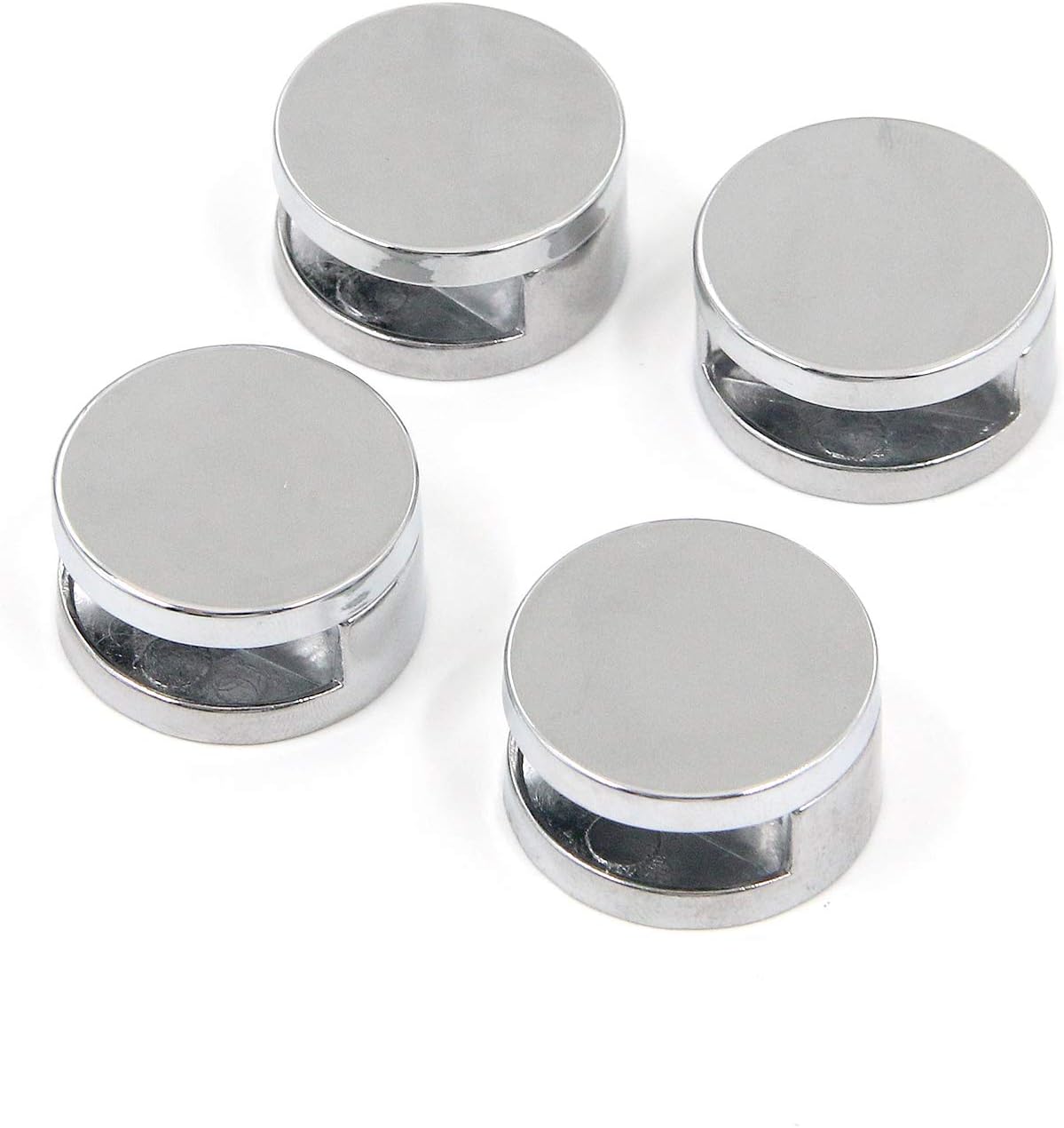 MY MIRONEY 4Pcs Zinc Alloy Mirror Clips, Floating Glass Clip Clamps for Wall-Mounted Bathroom Mirrors