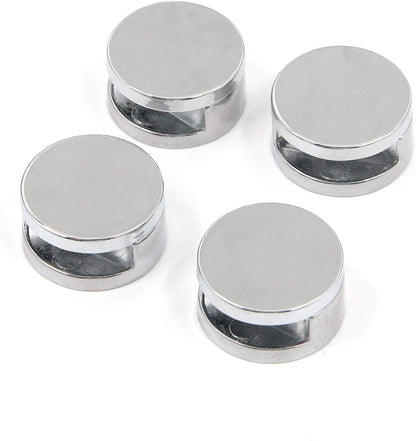 MY MIRONEY 4Pcs Zinc Alloy Mirror Clips, Floating Glass Clip Clamps for Wall-Mounted Bathroom Mirrors