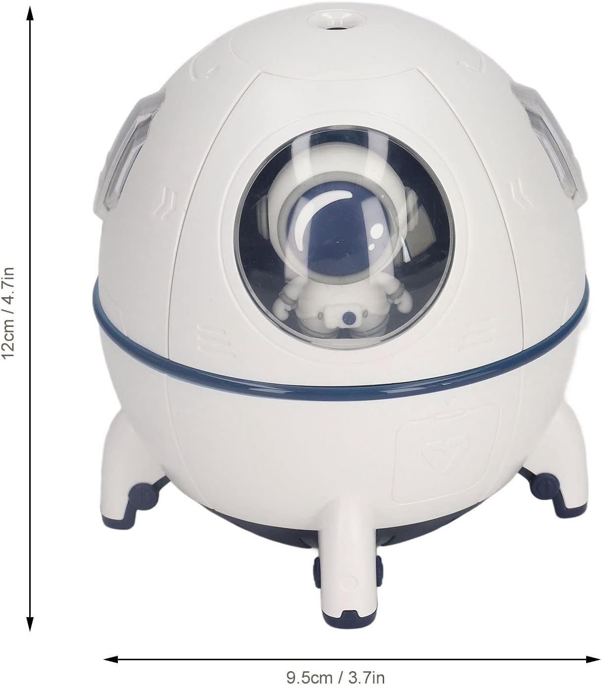 Space Capsule Humidifier, 220ml USB Ultrasonic Cool Mist with 7 Colors Light for Home Office Car (White)