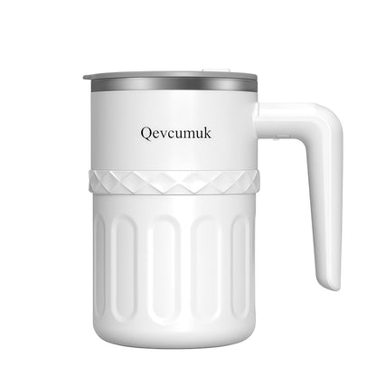 Qevcumuk Self stirring coffee mug 12.8oz - Digital Temp Display, Touch Switch, 20s Auto Shutoff, Type-C Fast Charging， Rechargeable self stirring mug