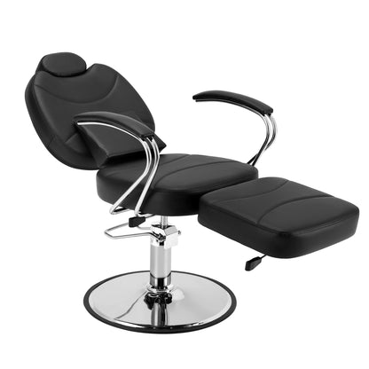 Multi-Functional Beauty Salon Barber Chair for Long Beauty Sessions and a Variety of Services Such As Haircuts, Shaving, Skincare Treatments, Tattoo Shop,and Makeup (Black)