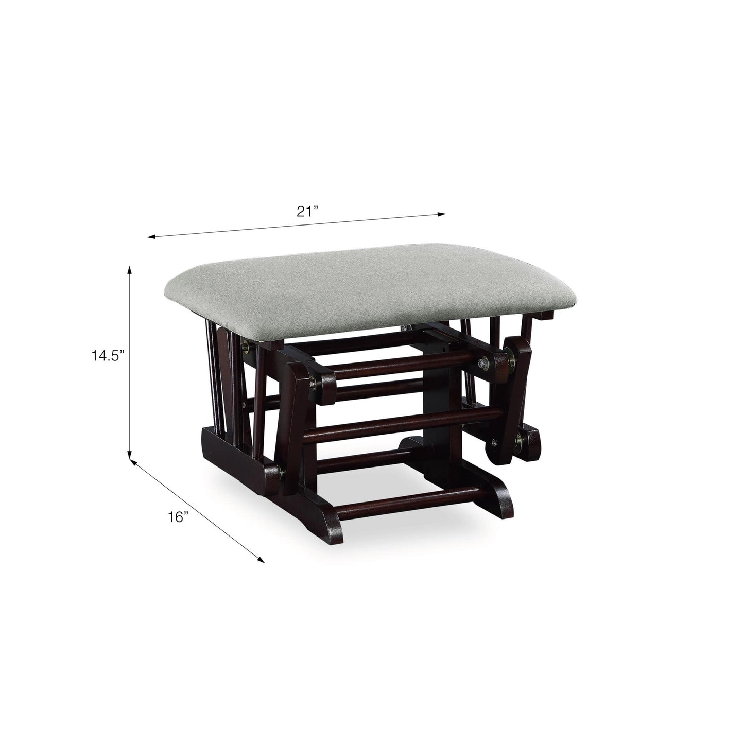 Baby Relax Huntington Nursery Glider & Ottoman, Espresso