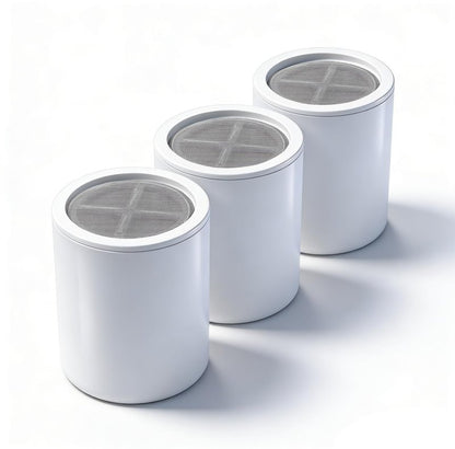 Replacement Filter Cartridge Compatible with MyHalos Fixed Shower Filter, 3-Month Lifespan,Hard Water & Chlorine Filter, High Pressure（3 Packs）