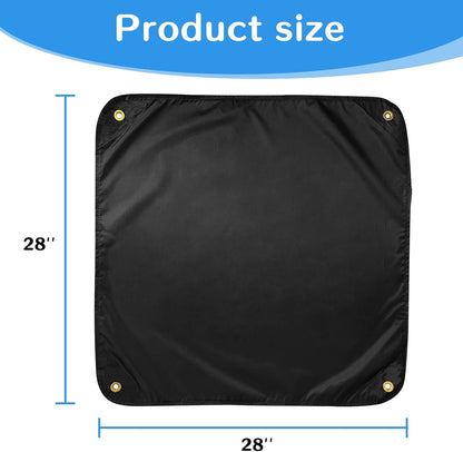 Air Conditioner Covers for Outside Units, Heavy Duty Water-Resistant Central AC Cover 28 x 28 Inch, Black