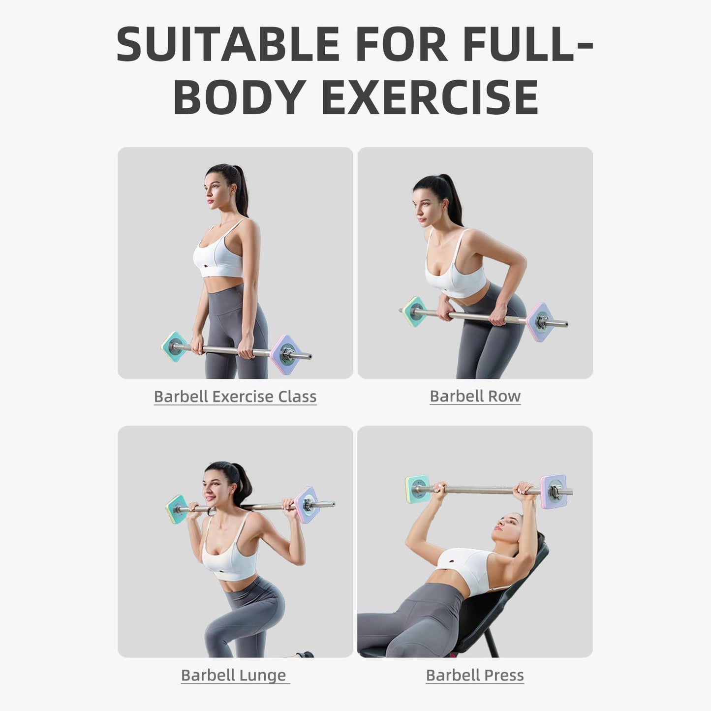 DHT Adjustable Dumbbells, Wall-Mounted Dumbbell Barbell Sets with Rack, Free Weights Dumbbells Set, All-Purpose Fitness, Anti-Rolling, Weights Set for Home, Gym, Office, 2.2-50 lbs, 1 Set / 2 in 1 Macaron