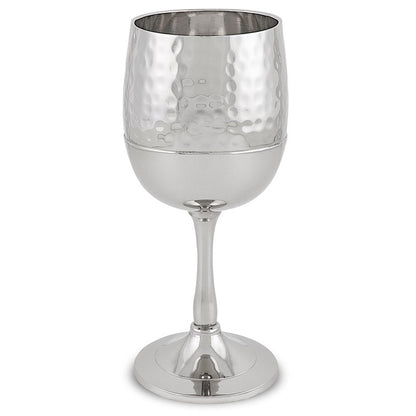 Zion Judaica Elegant Shabbos Havdalah Set Gift Boxed Hammered Metal High Polished Includes Kiddush Cup 5.5 oz Wine Goblet Tray Braided Havdualah Candle Holder Besamim Spice Box End of Shabbat Gift Set