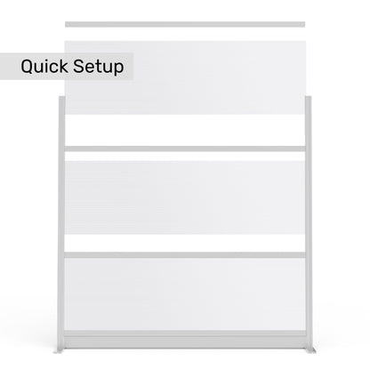 Stand Up Desk Store Aesthetic Modular Room Divider Wall | 70" W x 70" H Office Partition Walls & Cubicle Wall Dividers | Lightweight, Durable, Translucent Partition Wall Divider for Workspaces