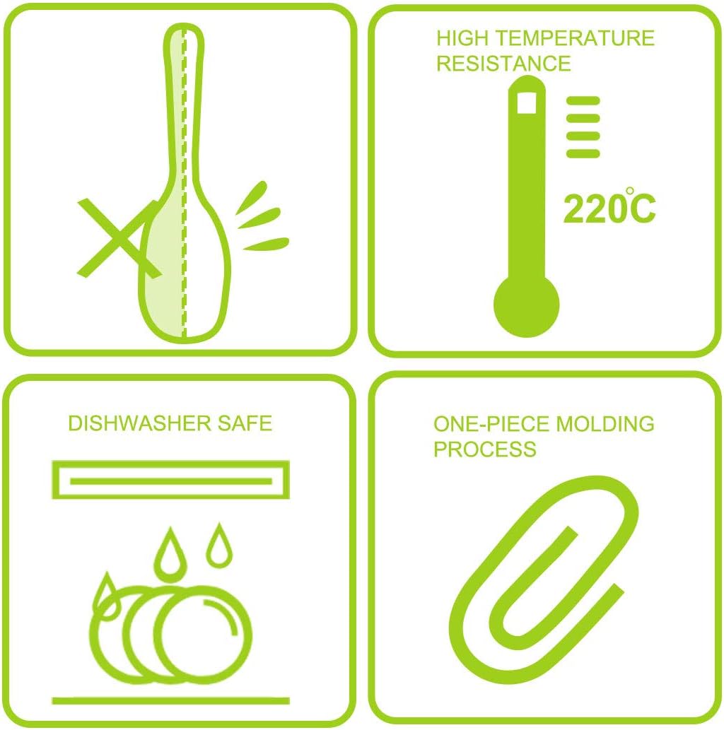 uxcell Silicone Soup Ladle Spoon - 8.7 Inch Heat Resistant Kitchen Utensil for Serving Soup, Green
