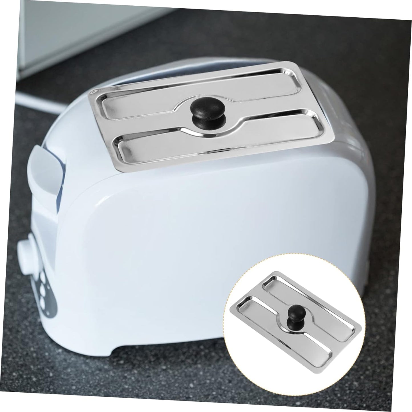 1pc Toaster Cover, Small Appliance Top Cover for Toaster, Stainless Steel Slot Cover
