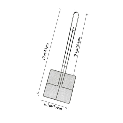 2PCS - Kitchen Spider Fryer Scoop Fry Skimmer Fryer Skimmer Frying Strainer for Cooking Deep Straining Spoon Ladle Oil Long Handle with Stainless Steel Tools Spoons for Deep Fryer Fine Mesh Strainer