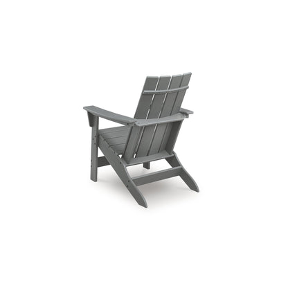 Signature Design by Ashley Lone View Bay Contemporary Outdoor Weather Resistant Adirondack Chair with Arm Rest, Gray