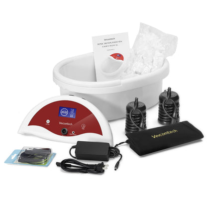 Ionic Foot Bath Detox Machine, Ion Cleanse for Home Use, Salon, Beauty SPA Club (2 Arrays, 100 Liners) Green