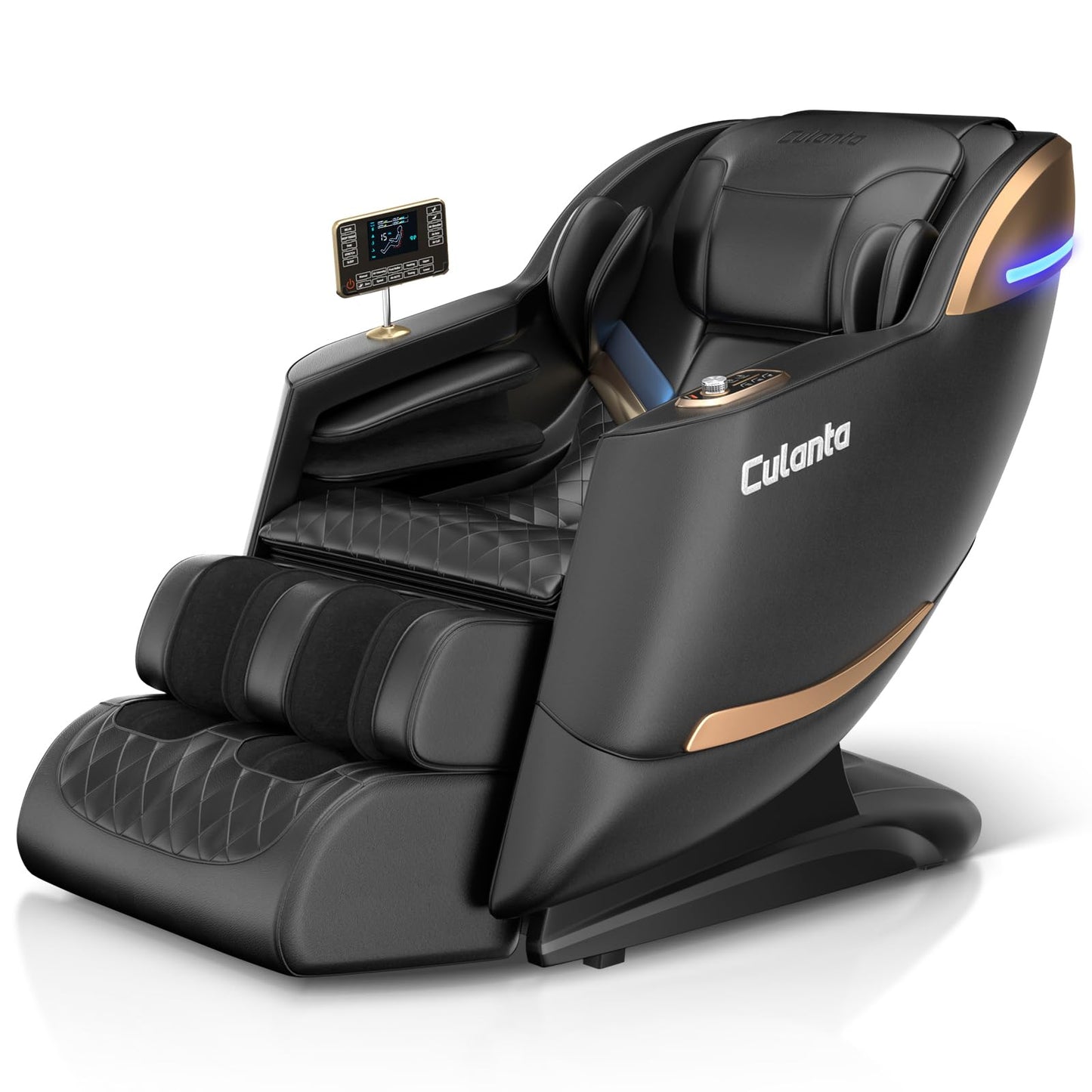 Culanta Massage Chair Full Body, Zero Gravity SL-Track Shiatsu Massage Recliner Chair with Body Scan, Airbags, Foot Rollers, Deep Yoga Stretch, Heating (U1-Black)