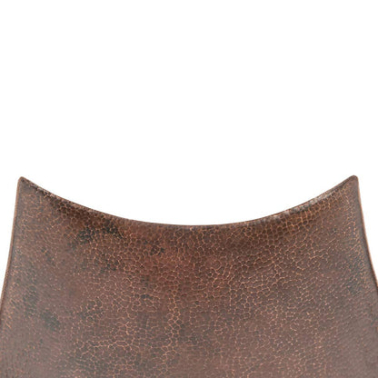 Premier Copper Products VREC18MSDB 18-inch Rectangle Modern Slope Hammered Copper Sink