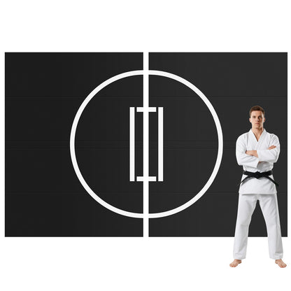 10×6.6ft Jiu Jitsu Wrestling Mat, 3cm Thick Shock Absorbing PE Training Pad, Ideal for BJJ, MMA, Grappling, Judo, Boxing Martial Arts Yoga
