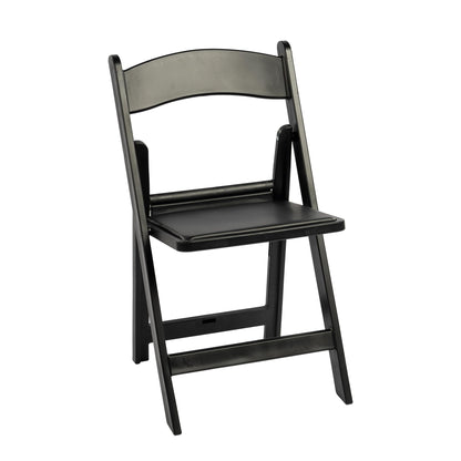 Real Relax Black Resin Folding Chairs with Cushion - Comfortable Foldable Plastic Chair - Stackable Chairs with Padded Seats - Indoor/Outdoor Chairs for Events, 600lbs Capacity(10 Pack)