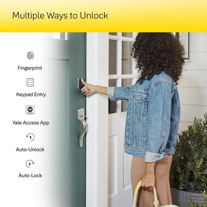 Yale Assure Lock 2 Touch Deadbolt, Black Suede Key-Free Smart Entry Door Lock with Wi-Fi Connected Touchscreen Keypad and Fingerprint Scanner for Code Entry and Remote Access, YRD450-F-WF1-BSP