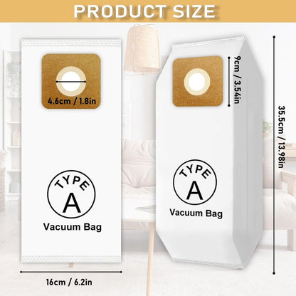 Type A Vacuum Bags for Riccar; HEPA Bags for Simplicity Type A, S20EZM, 5000, 6000 Series, S20E, S20SC, SAH-6 Uprights; Part # SAH-6, RAH-6, 6 Pack