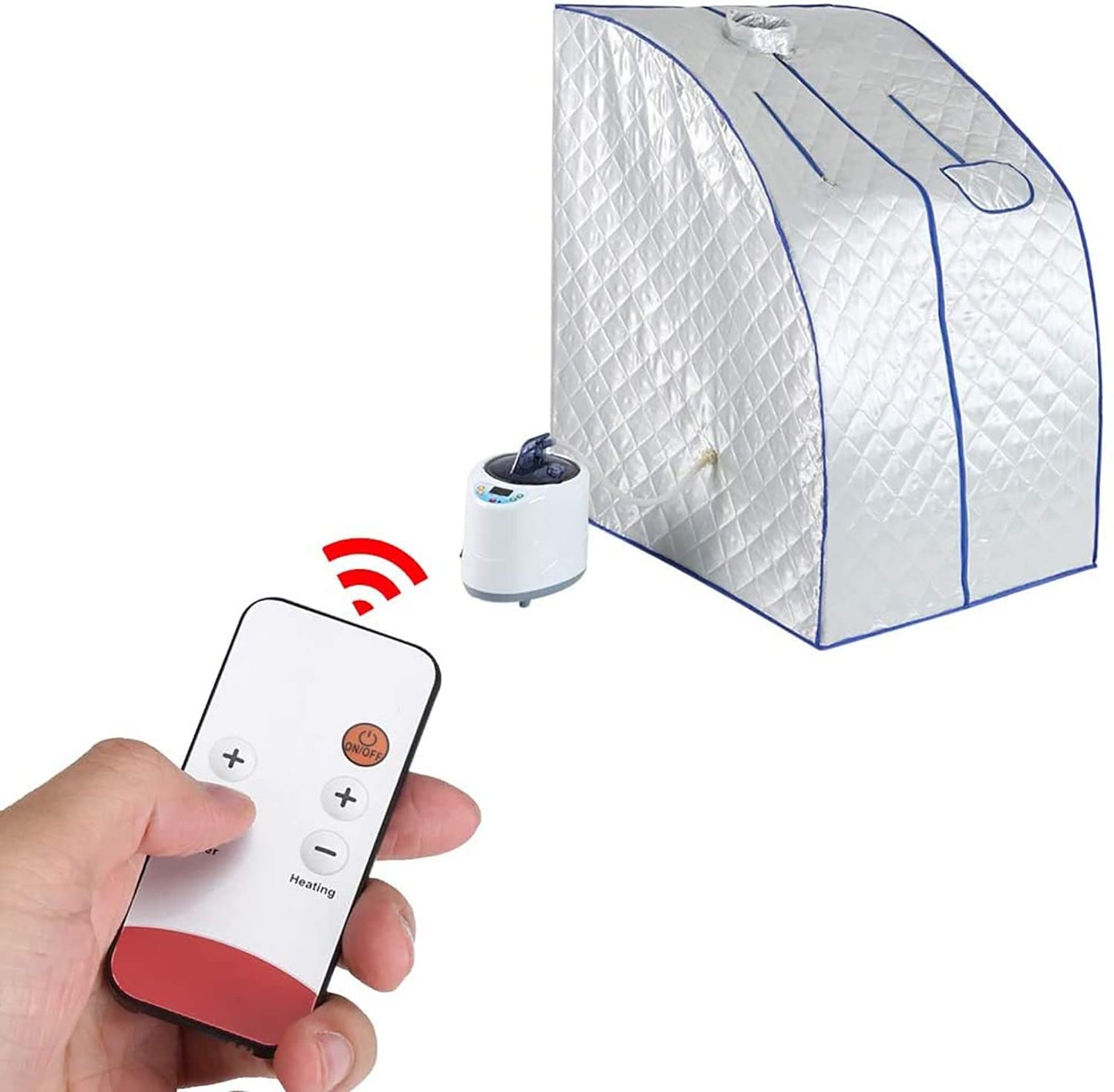U5GAAALPPQ9 Portable Steam Tent Spa Sauna Machine 1-9 Level Temperature for No Water Automatically Power Off Lose Weight Toxin Stress Fatigue.