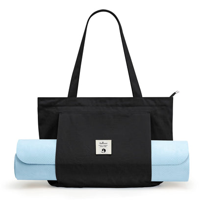WLLWOO WLLWOO Yoga Bags for Women with Yoga Mats Bags Carrier Carryall Canvas Tote for Pilates Shoulder for Travel Office Beach Workout